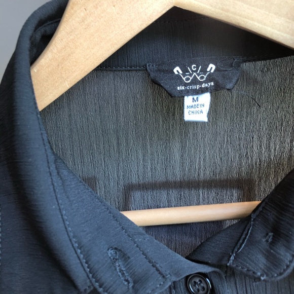 Longline Sheer Black Tunic/Shirtdress - Picture 3 of 6